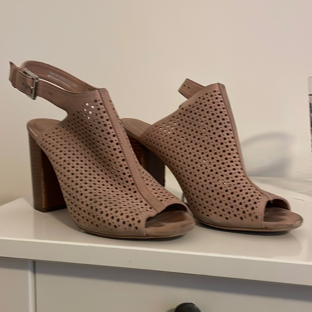 Nude Open-Toed Booties